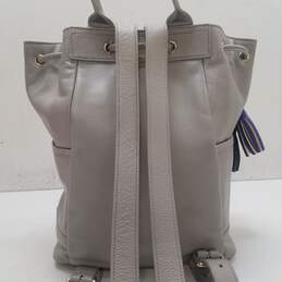Cole Haan Gray Leather Drawstring Backpack Bag alternative image