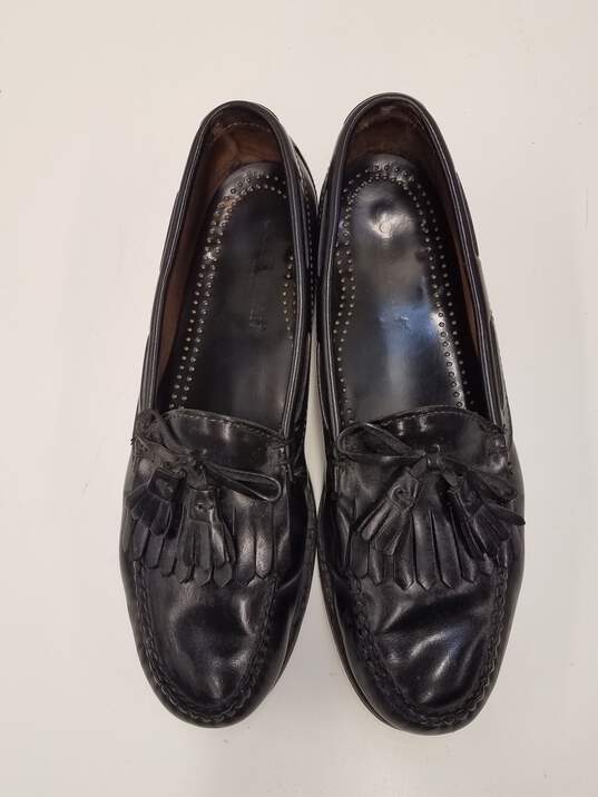 Cole Haan Black Leather Weejuns Tassel Kiltie Pinch Toe Slip On Loafers Shoes Men's Size 9.5 D image number 6