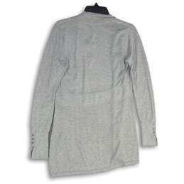 NWT White House Black Market Womens Gray Metallic Knitted Cardigan Sweater Sz S alternative image