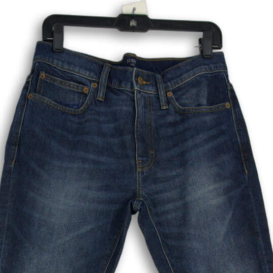 Mens Blue Denim Medium Wash Pockets Stretch Skinny Jeans Size W31 L30 image number 3