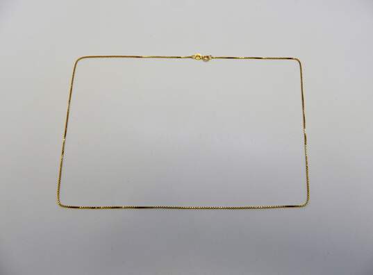 14k Yellow Gold Box Chain Necklace 2.5g image number 2