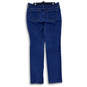 Womens Blue Denim Medium Wash Mid Rise Stretch Straight Jeans Size 6 image number 2