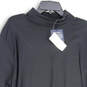NWT Mens Black Long Sleeve Mock Neck Activewear Golf T-Shirt Size XL image number 3