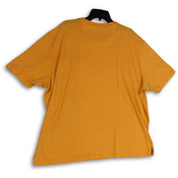 Mens Orange Crew Neck Short Sleeve Front Pocket Pullover T-Shirt Size XXL alternative image