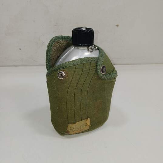 Vintage Military Style Canteen w/Sleeve image number 1