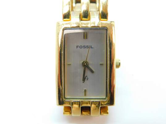 Fossil Gold Tone Silver Tone & Icy F2 ES-9642 & AM-4193 Watches 110g image number 4