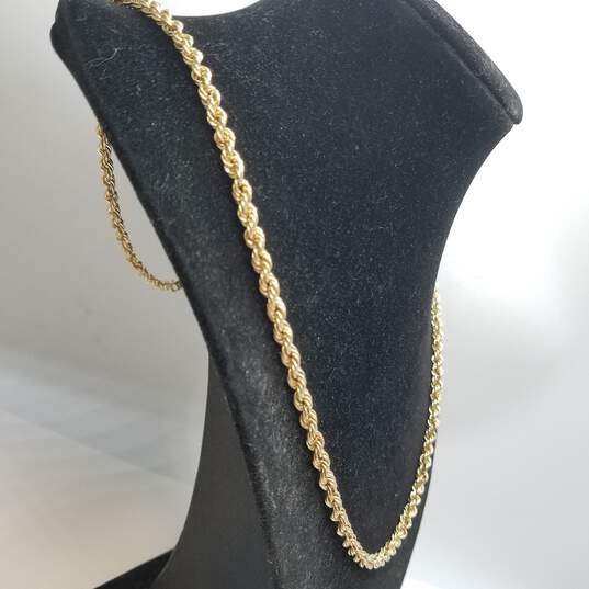 BBB 10K Gold Twist Rope Chain 23in Necklace 7.4g image number 2