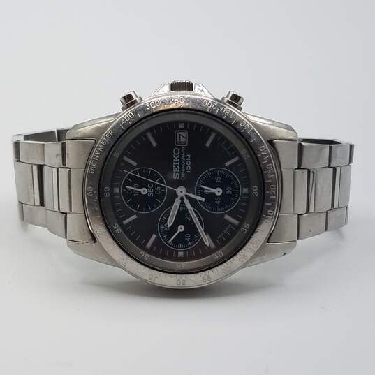 Buy the Seiko 7T92-0DW0 Quartz Chronograph Wristwatch with Date on Dial -  Runs, New Battery | GoodwillFinds