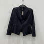 NWT Womens Blue Pinstripe One Button Blazer And Pants Suit Set Size 4 P image number 2