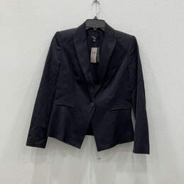 NWT Womens Blue Pinstripe One Button Blazer And Pants Suit Set Size 4 P alternative image