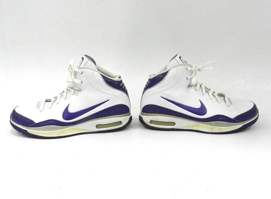 Nike Air Elite White Purple Women's Shoe Size 13 image number 5