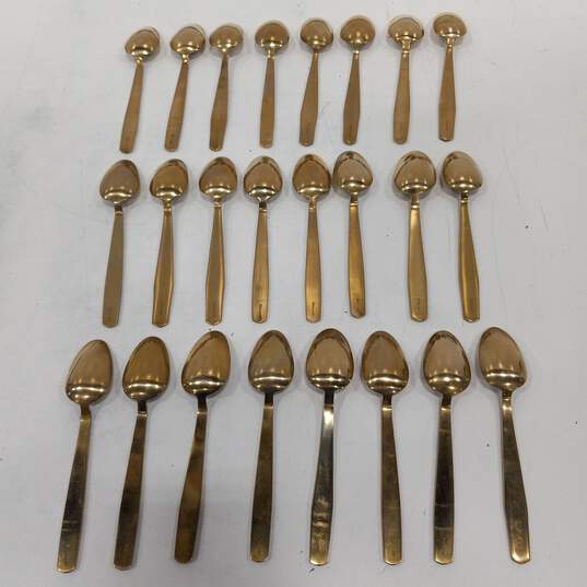 24pc Bundle of Gold Plated Tableware Spoons image number 3