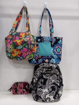 Bundle of 4 Vera Bradly Women's Multicolor Luggage