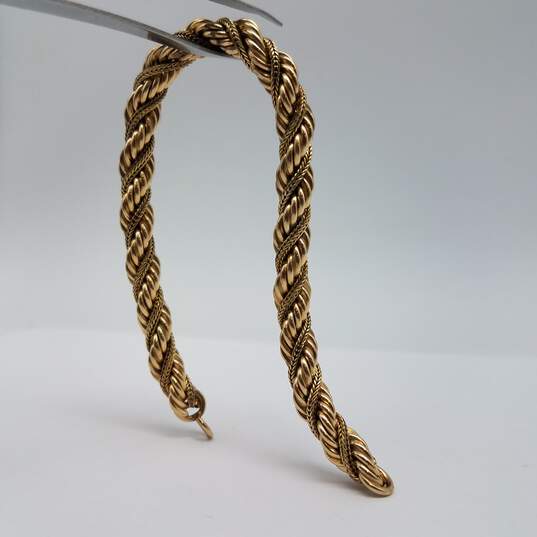 10k Gold Heavy Chunky 6.5mm Rope Chain Bracelet 24.1g image number 1