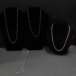 Bundle of 5 Sterling Silver Chain Necklaces - 32.9g