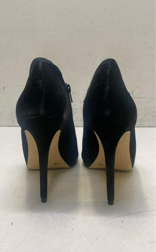 Gianni Bini Cadince Suede Peep Toe Heel Shoes Black 11 image number 4
