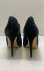 Gianni Bini Cadince Suede Peep Toe Heel Shoes Black 11 image number 4