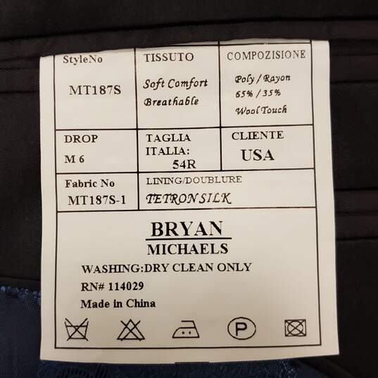 Bryan Michaels Men Black Sport Coat Sz 54R NWT image number 4