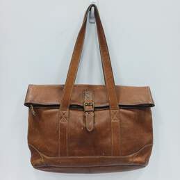 L.L. Bean Brown Leather Messenger Bag