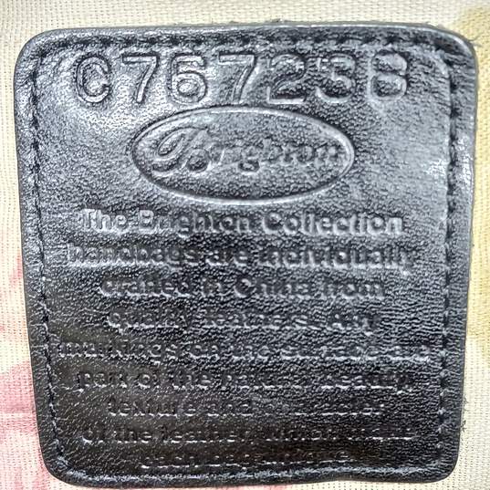 Brighton Black Pebbled Leather Shoulder Bag Satchel Purse Small Tote image number 5