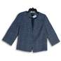 NWT The Limited Womens Navy Blue White Long Sleeve Open Front Jacket Size L image number 1
