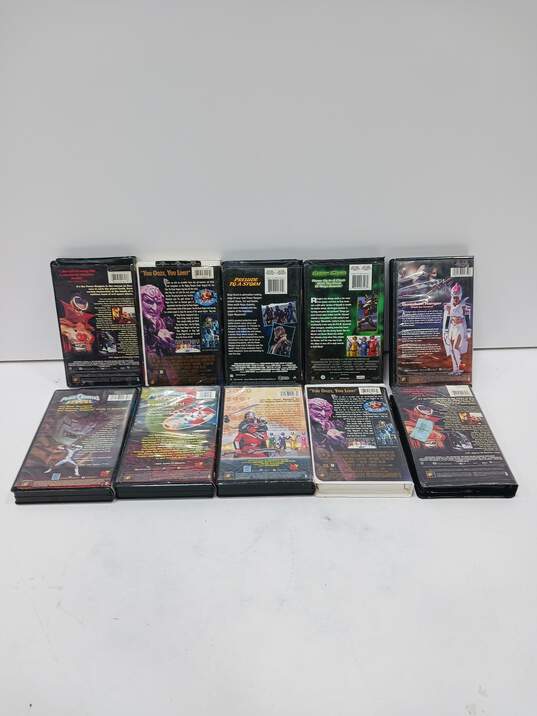 VHS Tapes Power Rangers Shows Assorted 10pc Lot image number 2