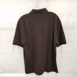Burberry London Brown Cotton Polo Shirt Men's Size M alternative image