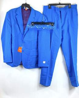 Oppo Suits Men Blue 3 Pc Set Suit Sz 46