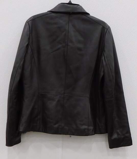 Marvin Richards Brown Leather Jacket Women's Size M image number 2