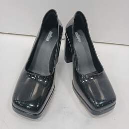 Melissa Women's Black PVC Pumps Heeled Shoes Size 7