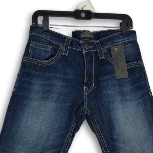 NWT Womens Blue Flex Denim Medium Wash Coin Pocket Straight Jeans Size 29 image number 3