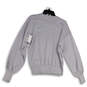 NWT Womens Silver Round Neck Long Sleeve Knitted Pullover Sweater Size M image number 2
