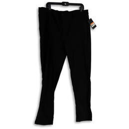NWT Mens Black Flat Front Slash Pocket Straight Leg Dress Pants Size 36x30