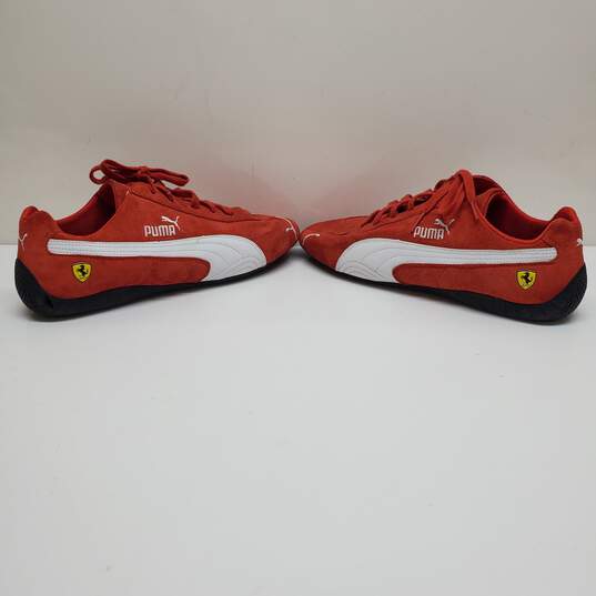 SF Speed Cat New Team Red/White Ferrari Puma Shoes Sneakers Size 12 image number 4