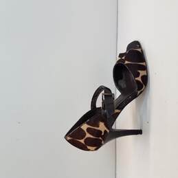 GUESS Leopard Ankle Strap Heel Size 6