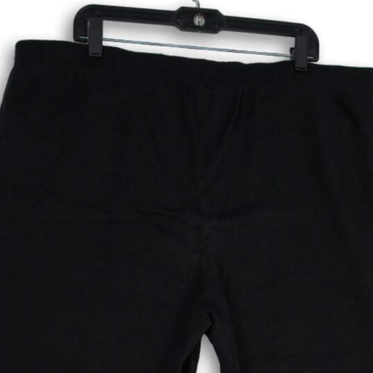 NWT Womens Black Elastic Waist Side Stripe Slash Pocket Ankle Pants Size 4R image number 4