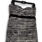 Womens Black White Striped Strapless Front Slit Maxi Dress Size 14/16 image number 4