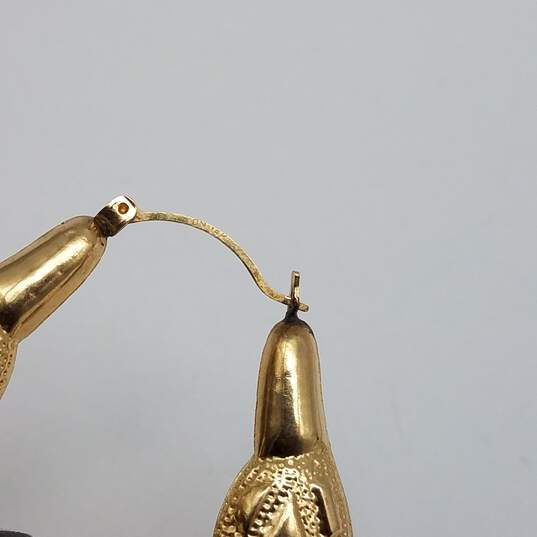 ON 14k Gold 2 Inch Earring Scrap No Pair 6.6g image number 10
