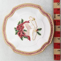 Fitz and Floyd Holiday Bells Christmas Canape Plate Décor alternative image