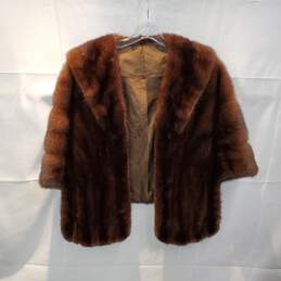 Elegante A Lisko Original Brown Mink Fur Jacket No Size Tag