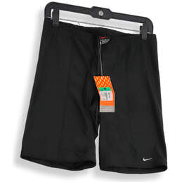 NWT Mens Black Elastic Waist Drawstring Regular Fit Athletic Shorts Size XL