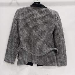 White House Black Market Belted Tweed Blazer Women's Size 0 alternative image