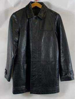Coach Men's Black Leather Jacket- S