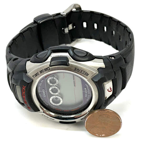 Designer Casio G-Shock GW-500A Silver-Tone Round Dial Digital Wristwatch image number 2