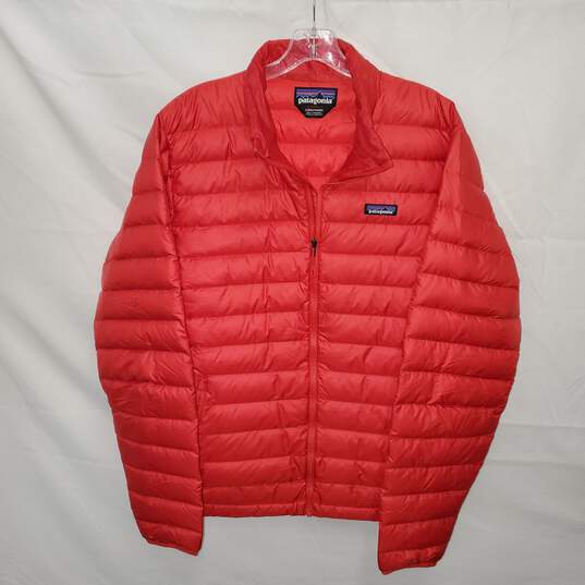 Patagonia Red Full Zip Puffer Jacket Men's Size L image number 1