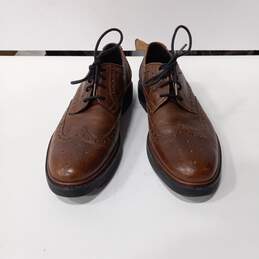 Men's Brown Leather Oxford Shoes Size 7.5