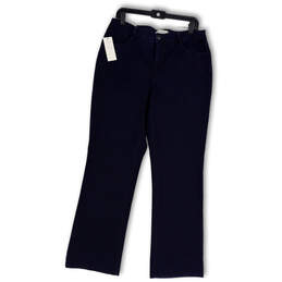 NWT Womens Blue Denim Dark Wash Stretch Bootcut Leg Jeans Size 16 Short