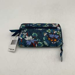 NWT Womens Multicolor Floral Card Holder Turn Lock Zip-Around Wallet alternative image