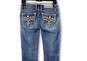 Womens Blue Denim Pockets Medium Wash Comfort Bootcut Leg Jeans Size 25 image number 4