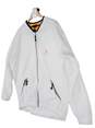 Timberland Men's White Fleece Pockets Long Sleeve Full Zip Jacket Size Large image number 3